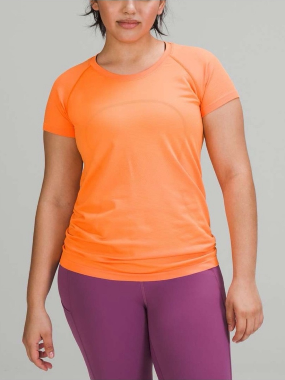 Lululemon Swiftly Tech Short Sleeve Shirt 2.0 Sz 14 In Orange Soda / Orange Soda